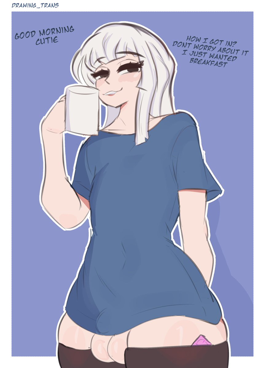 drawing_trans's tweet image. coffee stealer