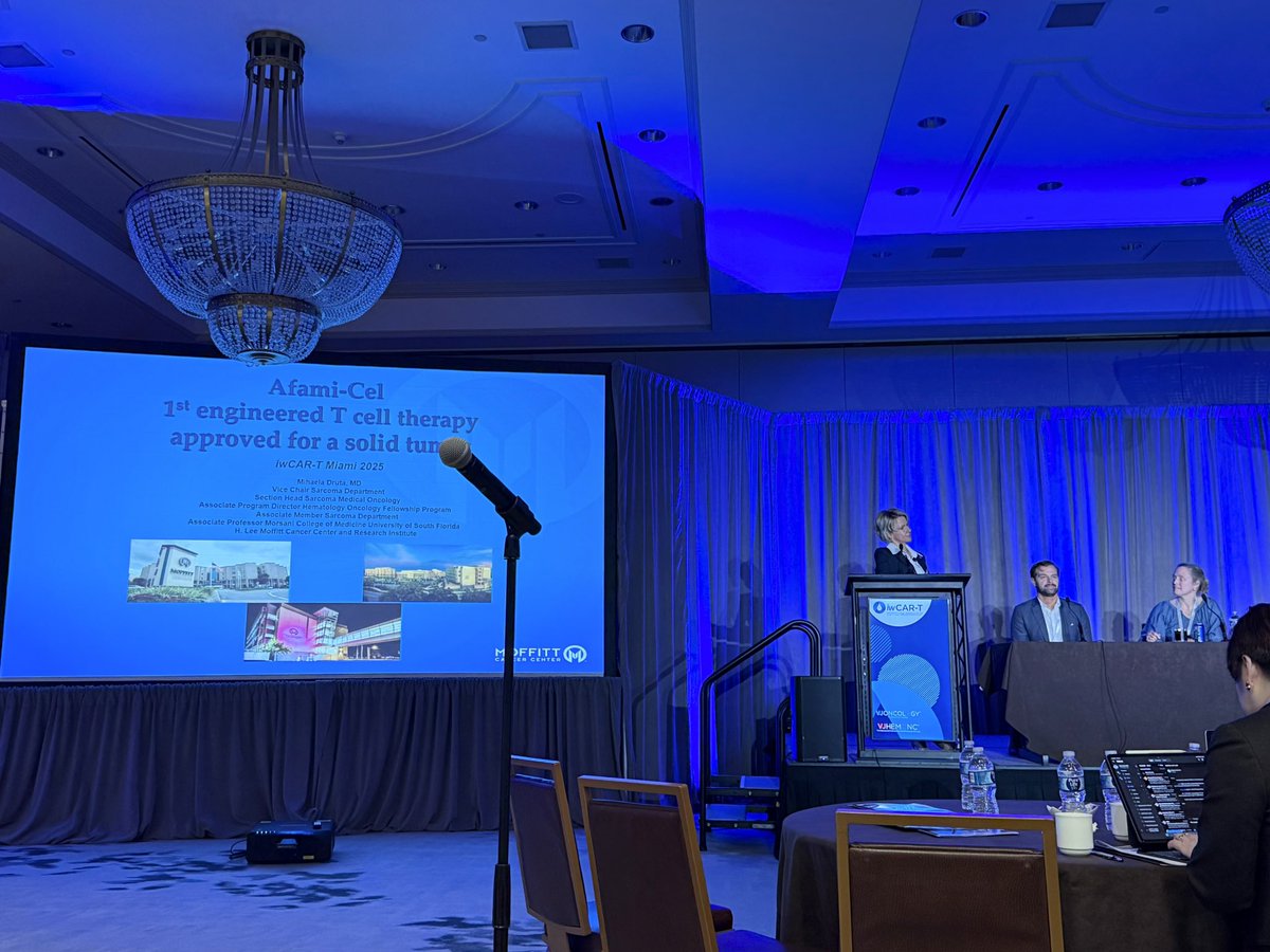 Dr.Monica Avila (@mavilamd) on Twitter photo Our incredible <a href="/MihaelaDruta/">Mihaela Druta</a> presenting her <a href="/FDAOncology/">FDA Oncology</a> approved AFAMI-CEL, the first #TCR in solid tumors at iwCAR-T <a href="/MoffittNews/">Moffitt Cancer Center</a>! Our incredible <a href="/MihaelaDruta/">Mihaela Druta</a> presenting her <a href="/FDAOncology/">FDA Oncology</a> approved AFAMI-CEL, the first #TCR in solid tumors at iwCAR-T <a href="/MoffittNews/">Moffitt Cancer Center</a>!