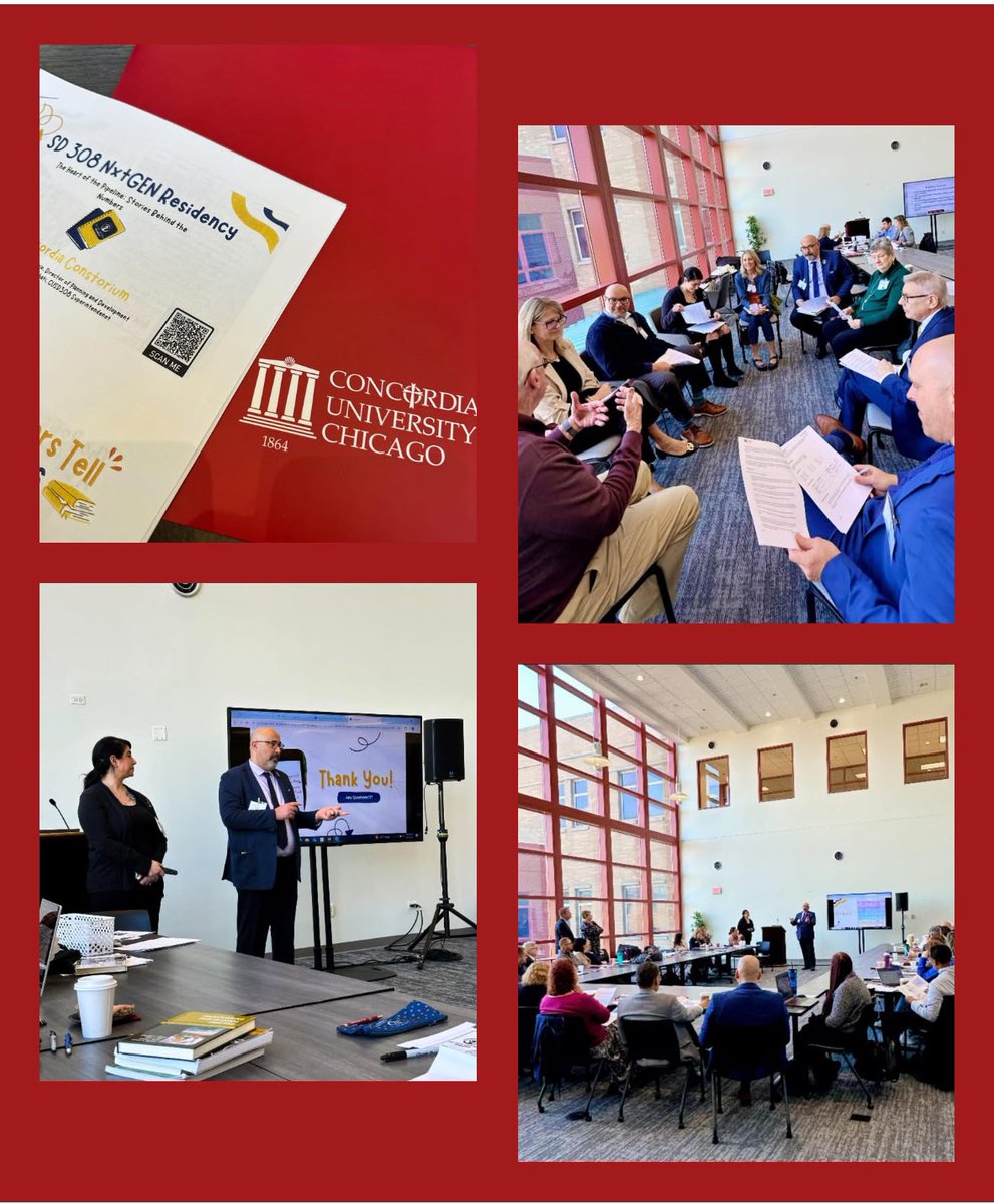 OAESA's tweet photo. 🚩OAESA is at the CUC Leadership Consortium connecting with IL leaders & reflecting on our Ohio programs! Loved learning about @OswegoCUSD308’s innovative educator residency—shoutout to Supt. Khelghati & Anna Marie Candelario! Learn more! https://t.co/MCeUQuPkx8 #FutureReadyEd https://t.co/67T2olDXrx