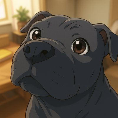 Staffieluv's tweet photo. #NewProfilePic It is a picture celebrating bro Spartacus Waffle @SpartacusWaffle He is my earth angel whiles I is in #OTRB and takes care of da momma when she get sad. I loves you all. #OTLFP #catlover #goodestboy https://t.co/6ol10r3yCO