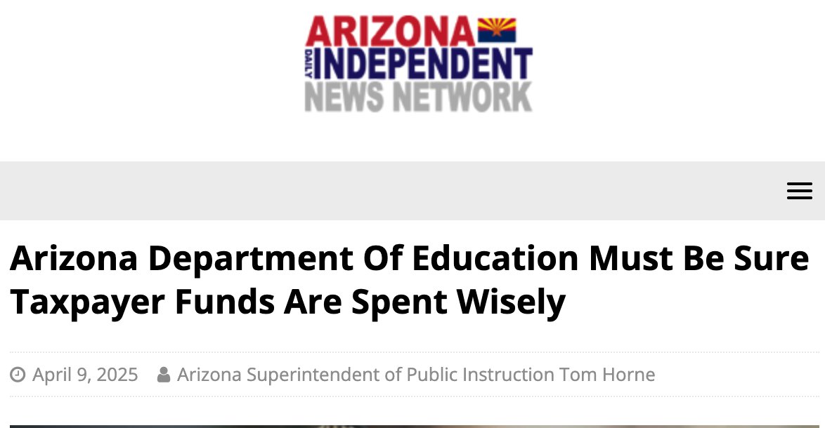 JasonBedrick's tweet photo. This week, Arizona Supt of Public Instruction @RealTomHorne wrote an op-ed demonstrating that he doesn't understand the purpose of the Empowerment Scholarship program or why ESA families are upset with him. A 🧵 1/11 https://t.co/g8BAsDvH5z