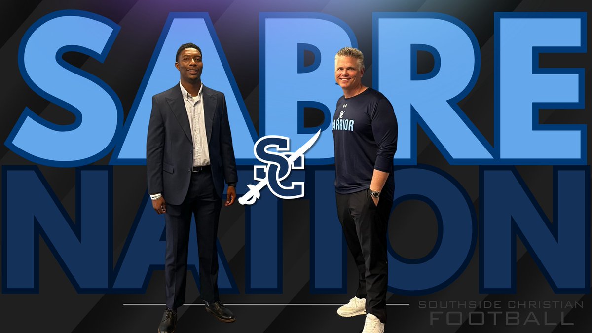 Coach Gess got his guy!  
SABRE NATION welcome our new Offensive Coordinator, Amani Richburg, to Southside Christian! <a href="/amanirichburg88/">Coach Cap</a>