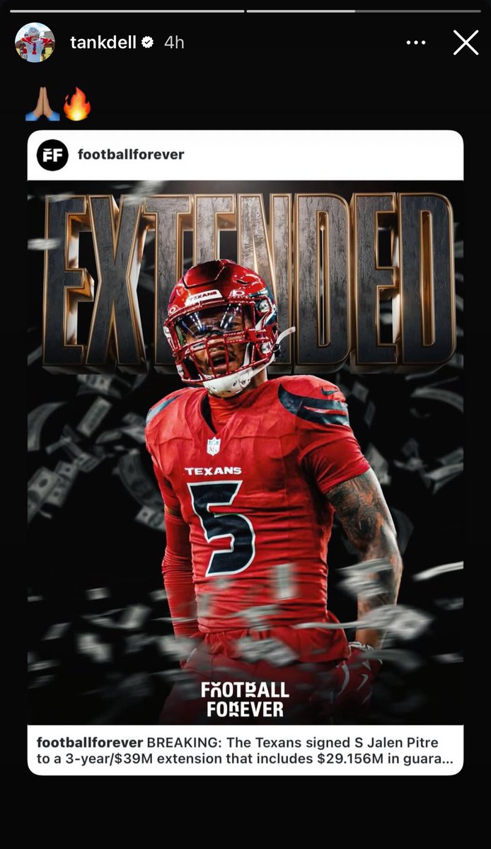 JacobBarzilla's tweet photo. Texans Players react to the new Jalen Pitre extension:

JP5 a favorite in the locker room for sure if you couldn’t tell already 😂 https://t.co/HWF39rXSyH