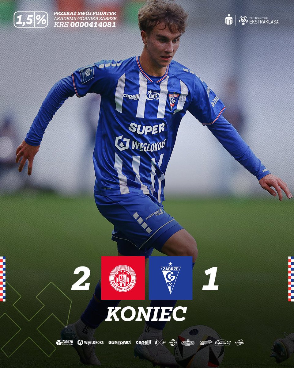 GornikZabrzeSSA's tweet photo. 🔚 | Koniec meczu.

🟠 #ZAGGÓR ⚒️ 2:1 https://t.co/WcsiqKfRbI