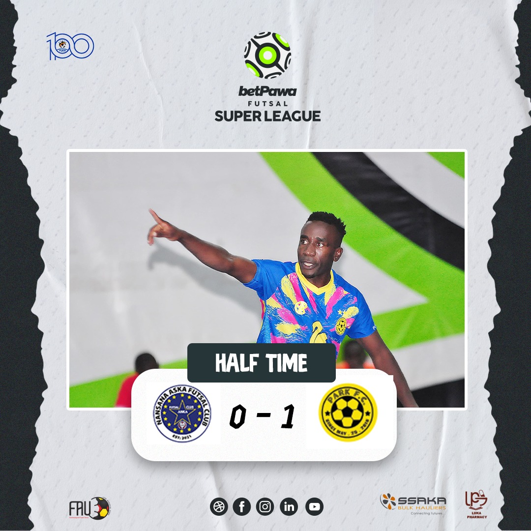 FutsalSuperLg's tweet photo. Halftime'
Park FC in a slim lead at the break
#ASKPFC
#betPawaXFutsal https://t.co/T2RD3oPClx