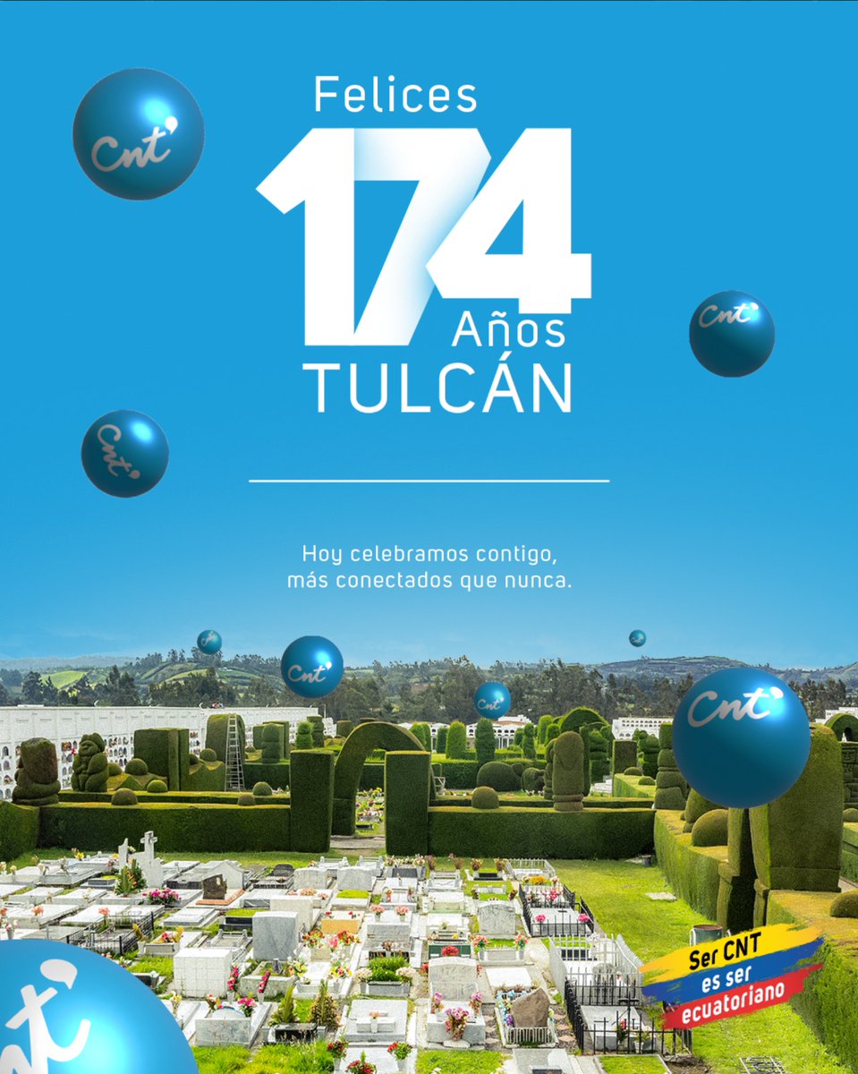 ¡174 años de crecimiento, identidad y conexión! 🎉
Hoy celebramos contigo, conectados como siempre… ¡y más que nunca! 💙
#Tulcán174Años #CNTconEcuador #CarchiConectado #SerCNTesSerEcuatoriano 🇪🇨