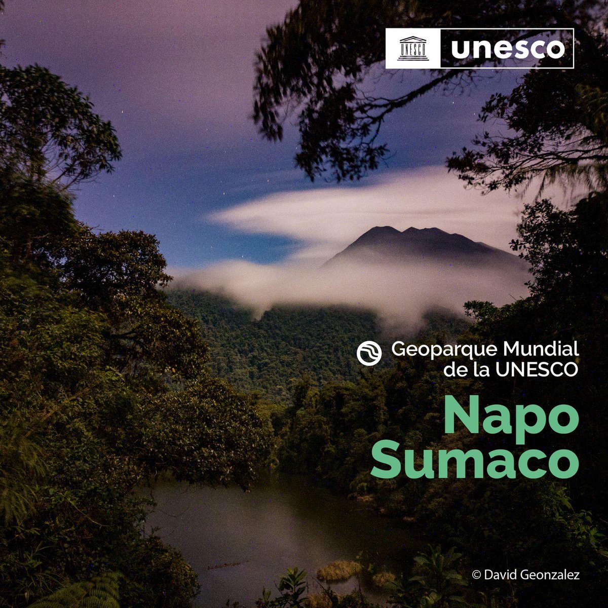 UNESCOQuito's tweet photo. Nuevo Geoparque Mundial de la UNESCO Napo Sumaco. Ubicado en la Amazonia ecuatoriana, abarca 170 millones de años de historia geológica y es epicentro de biodiversidad con de 6.000 especies vegetales y fauna única. https://t.co/tn2SRxcE6L