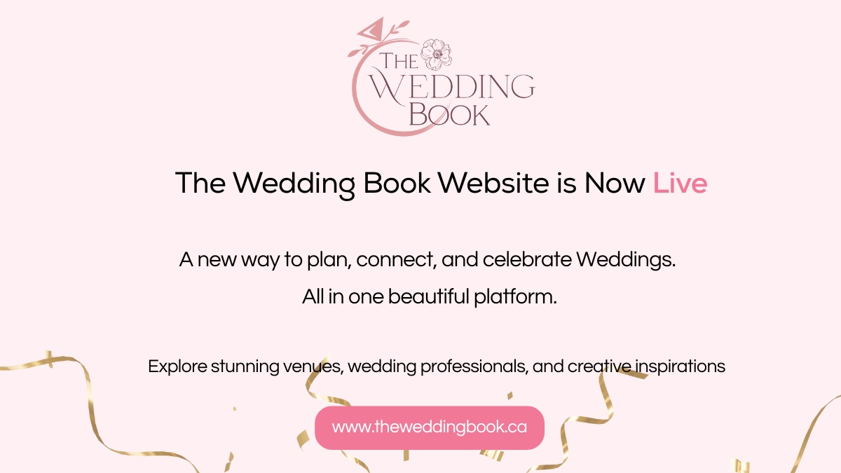 wedbook_ca's tweet photo. The Wedding Book is now LIVE 💍
Plan, connect &amp; celebrate with ease.
For couples, vendors &amp; everyone in between.
Explore now: https://t.co/A1wa7Lcgrk
#TheWeddingBook #Weddings #CanadaWeddings #WeddingVendors https://t.co/h6hV25fJbH