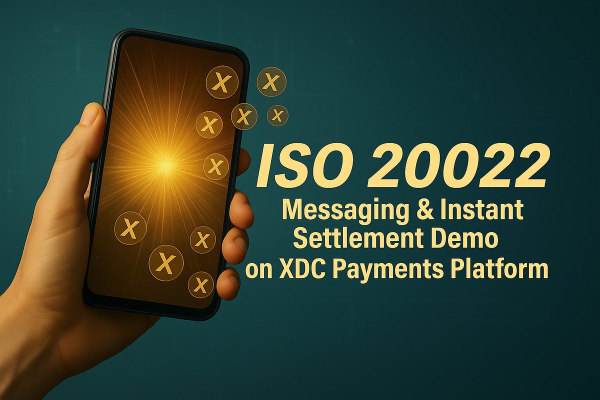 maeve1579's tweet photo. 💥Say hello to secure, real-time blockchain messaging with #XDC!🔁ISO 20022 + Token Settlement + 2–3s finality. This is next-gen finance.

🎬Demo: https://t.co/gOxULVdk9A
📝Request access: https://t.co/5lV53xn42U

@XDC_Network_ #XRP #XLM #BTC #ETH #SOL #ALGO #Altcoins #ISO20022 https://t.co/tjVvDFZwOW