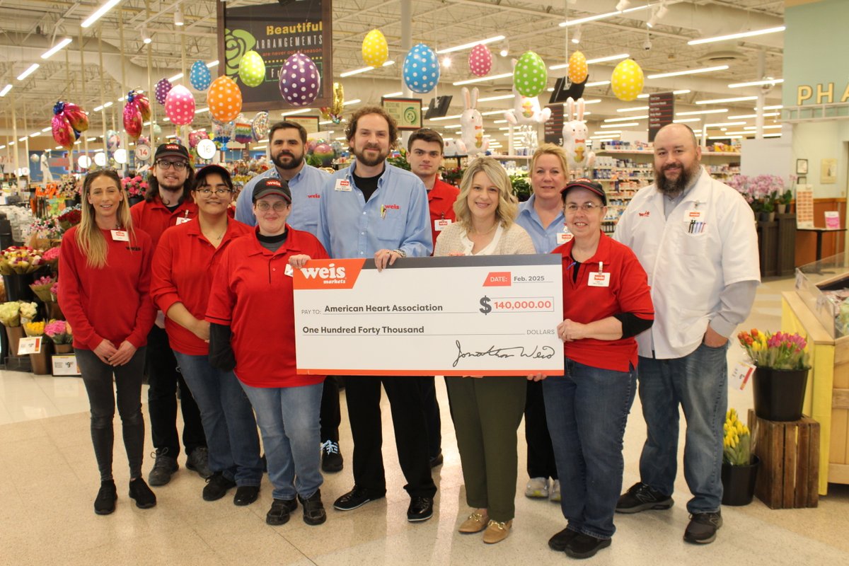 American Heart Association - Pennsylvania (@ahapennsylvania) on Twitter photo Thank you to <a href="/WeisMarkets/">Weis Markets</a> for their support of the American Heart Association through their Life is Why campaign. Learn more: spr.ly/6016F29EQ Thank you to <a href="/WeisMarkets/">Weis Markets</a> for their support of the American Heart Association through their Life is Why campaign. Learn more: spr.ly/6016F29EQ