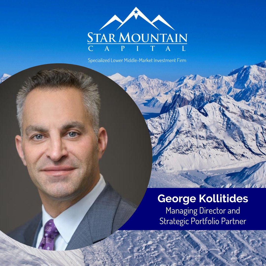 #StarMountainCapital is pleased to announce that George Kollitides, Former Partner and Co-head of Alvarez &amp; Marsal Capital Opportunities, has joined as Managing Director and Strategic Portfolio Partner. Learn more about Mr. Kollitides here: okt.to/0iQeNY