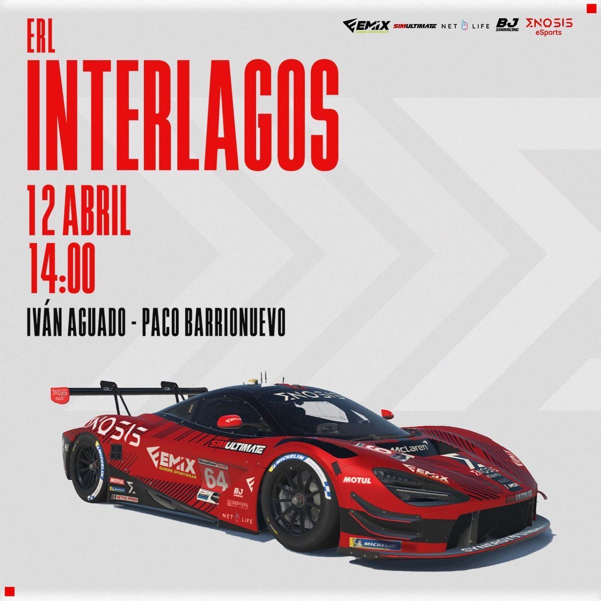 Enosis eSports (@e_enosis) on Twitter photo 🏁 ERL <a href="/EliteRacing_/">Elite Racing League</a>
🗺️ Autódromo José Carlos Pace
📺 youtube.com/@EliteRacingLe…
🏎 Iván Aguado - <a href="/Ivanaguado78/">Iván Aguado</a>
🏎 Paco Barrionuevo - <a href="/paco_elchino/">Paco Elchino</a>
#iracing #simracing #ERLeague
<a href="/Emix_Gaming_/">EmixGaming</a> 🏁 ERL <a href="/EliteRacing_/">Elite Racing League</a>
🗺️ Autódromo José Carlos Pace
📺 youtube.com/@EliteRacingLe…
🏎 Iván Aguado - <a href="/Ivanaguado78/">Iván Aguado</a>
🏎 Paco Barrionuevo - <a href="/paco_elchino/">Paco Elchino</a>
#iracing #simracing #ERLeague
<a href="/Emix_Gaming_/">EmixGaming</a>