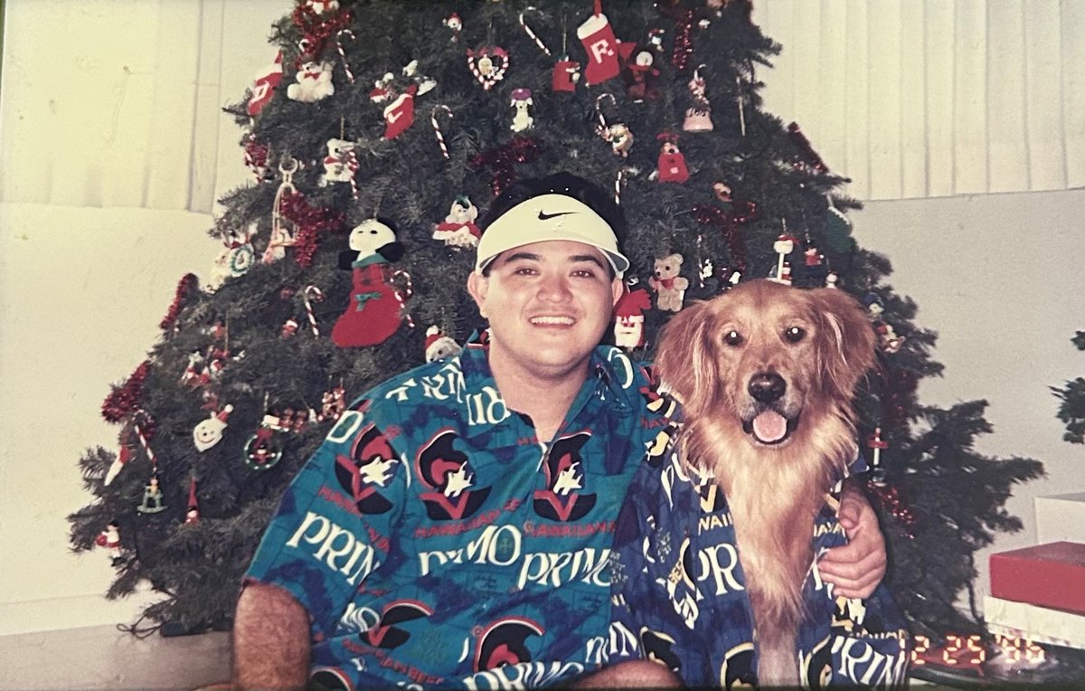 lancehawaii's tweet photo. Today on #NationalPetDay, Lance is remembering his best friend Tyler, a gentle soul who grew up right alongside of him. From childhood adventures to long workdays, Tyler was always there. Let’s cherish our furry friends and all the joy they bring!
 #StateFarm #GoldenRetriever https://t.co/tKS3lbVo1b