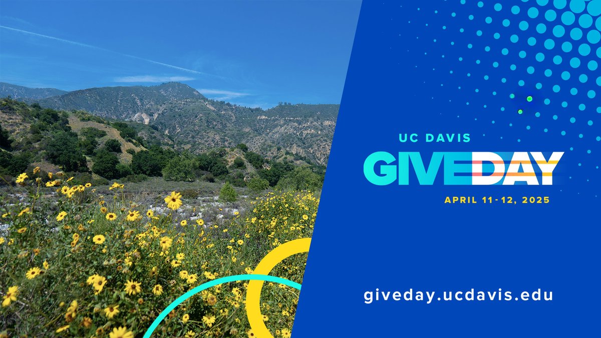 #UCDavisGiveDay is here! Give today to unlock gifts that will combat climate change, train the next generation of environmental leaders, encourage interdisciplinary water management research, and preserve California’s wild heritage.🌟

➡️Give now: giveto.ucdavis.edu/campaigns/4933…