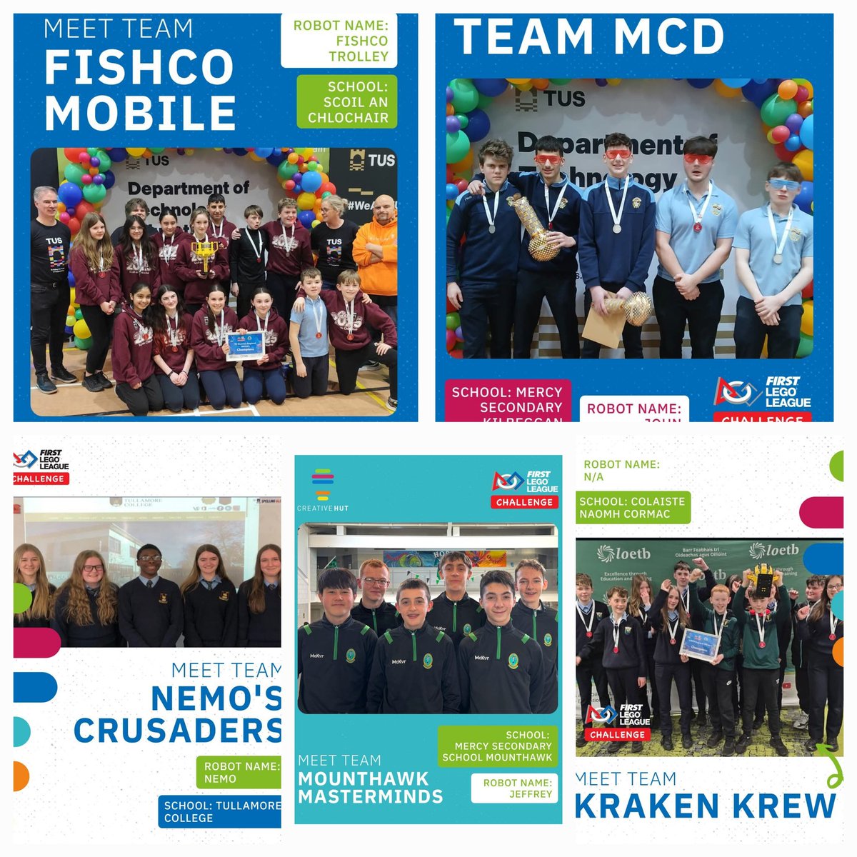 Clodagh Reid (@clodagh_reid1) on Twitter photo 🚨 <a href="/firstlegoleague/">FIRST LEGO League</a> Finals are TOMORROW!🚨
Best of luck to everyone competing! Special mentions to Fishco Mobile, Team MCD, Nemo's Crusaders & Mounthawk Masterminds from the <a href="/TUS_Athlone_/">TUS Athlone Campus</a> Regionals & Kraken Krew who visited <a href="/TUS_ie/">Technological University of the Shannon</a> for workshops! A privilege to work with you all! 🚨 <a href="/firstlegoleague/">FIRST LEGO League</a> Finals are TOMORROW!🚨
Best of luck to everyone competing! Special mentions to Fishco Mobile, Team MCD, Nemo's Crusaders & Mounthawk Masterminds from the <a href="/TUS_Athlone_/">TUS Athlone Campus</a> Regionals & Kraken Krew who visited <a href="/TUS_ie/">Technological University of the Shannon</a> for workshops! A privilege to work with you all!