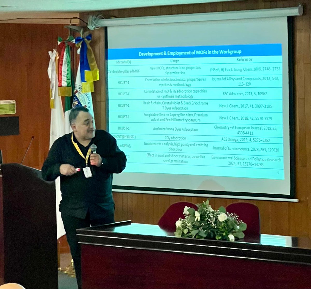 Agradecemos la participación en el #EQI2025 al Dr. Hiram I. Beltrán Conde de la Universidad Autónoma Metropolitana, por su conferencia plenaria: "Coordination compounds and coordination polymers analysis, correlation between structure and resulting properties".
#MOFs #XRD