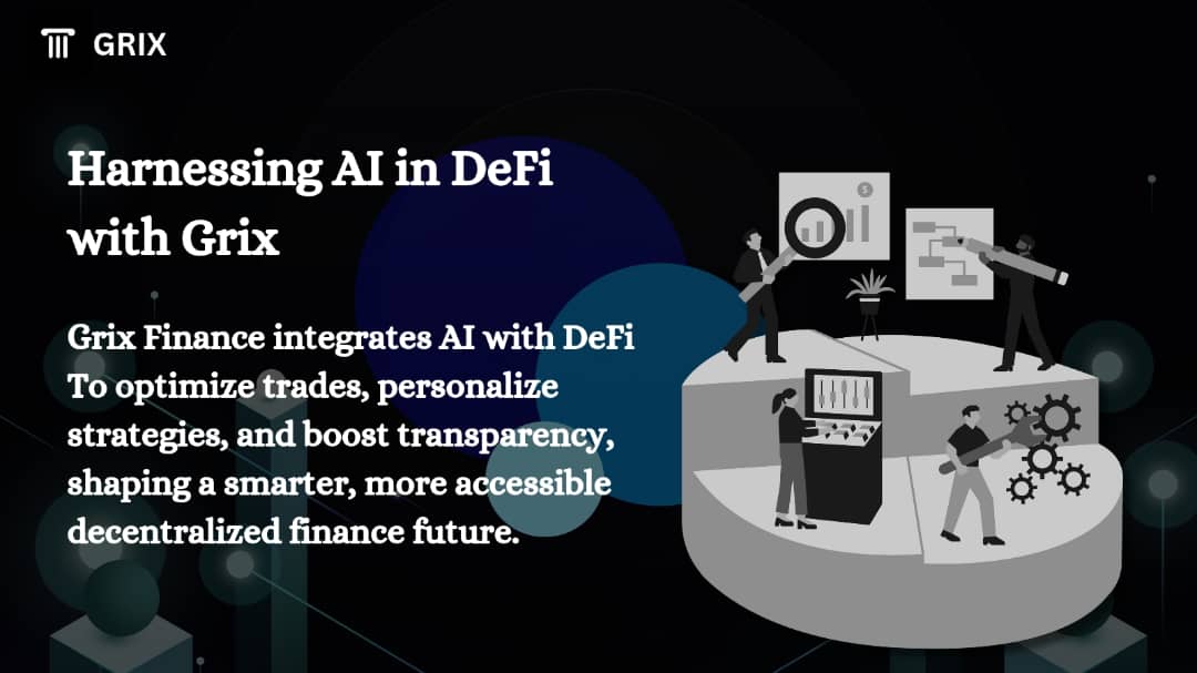 AmbWisdom_'s tweet photo. Ever wondered how AI could revolutionize DeFi?
What does the future hold for DeFi with AI?
Dive into the future of DeFi with @GrixFinance, the platform integrating AI to enhance financial decision-making!
A ๐งต
#GrixAI #GrixFinance #Innovation https://t.co/aFXR6UDTCv