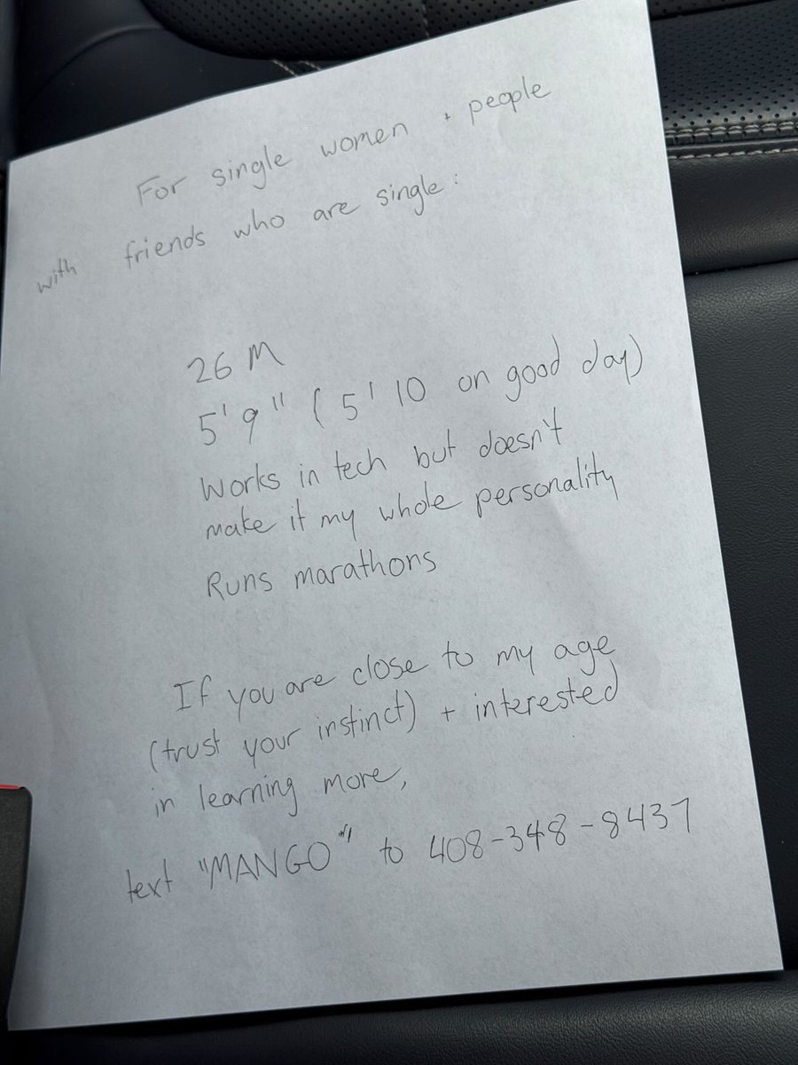 my friend just found this in a waymo