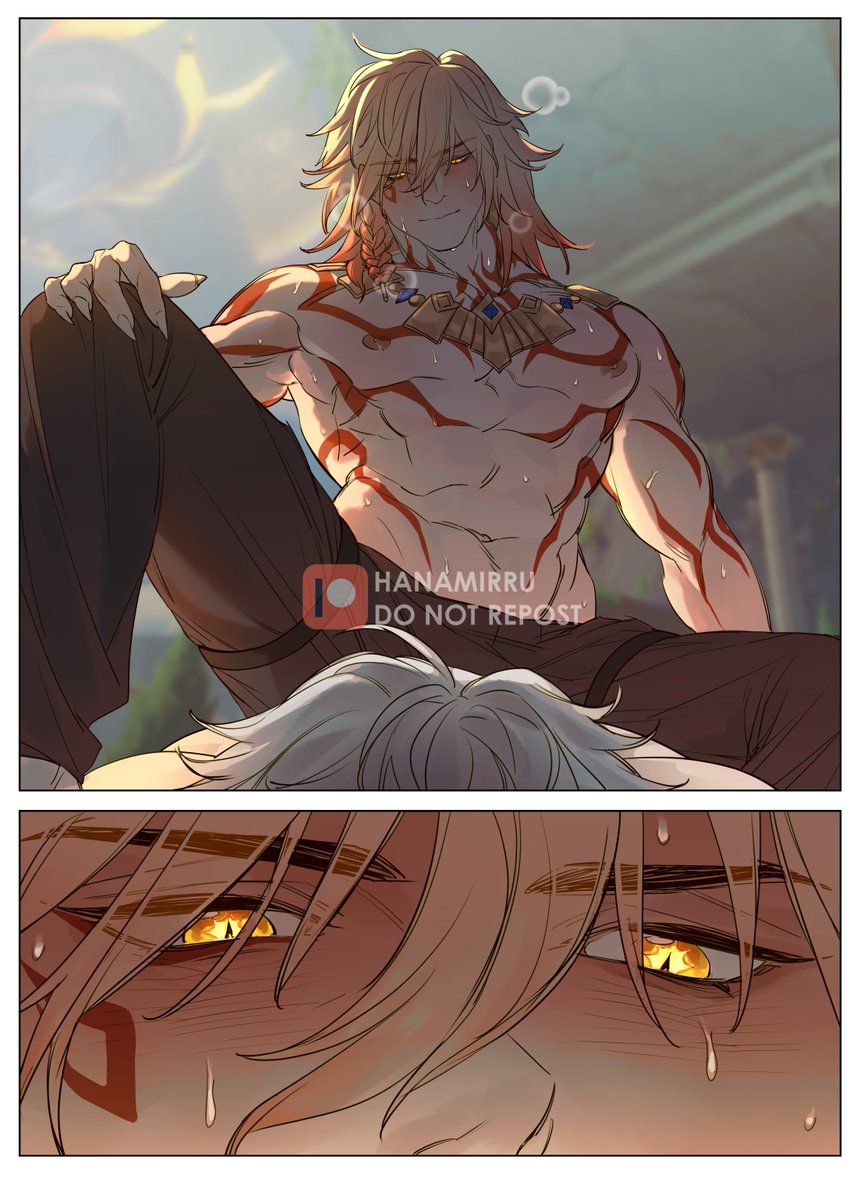 hanamirru's tweet image. A crushing defeat #phaidei #Mydei #Phainon #HonkaiStarRail