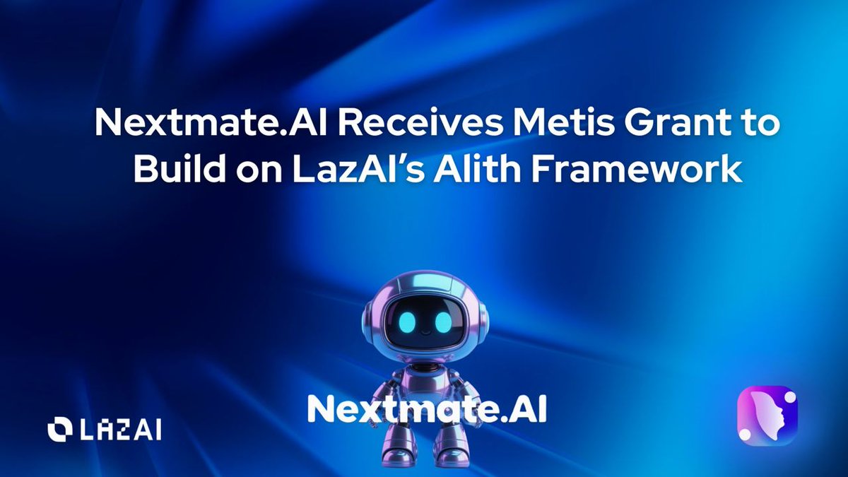 New AI Agent Goes Live – Built on Alith AI Agent Framework 🔥🔥

We’re excited to announce that <a href="/nextmate_ai/">Nextmate.AI</a> has launched a new AI Agent, powered by <a href="/0xalith/">Alith</a> Framework and have also received a grant from <a href="/MetisL2/">Metis🌿</a> as part of our growing ecosystem. 🎯

This agent was built