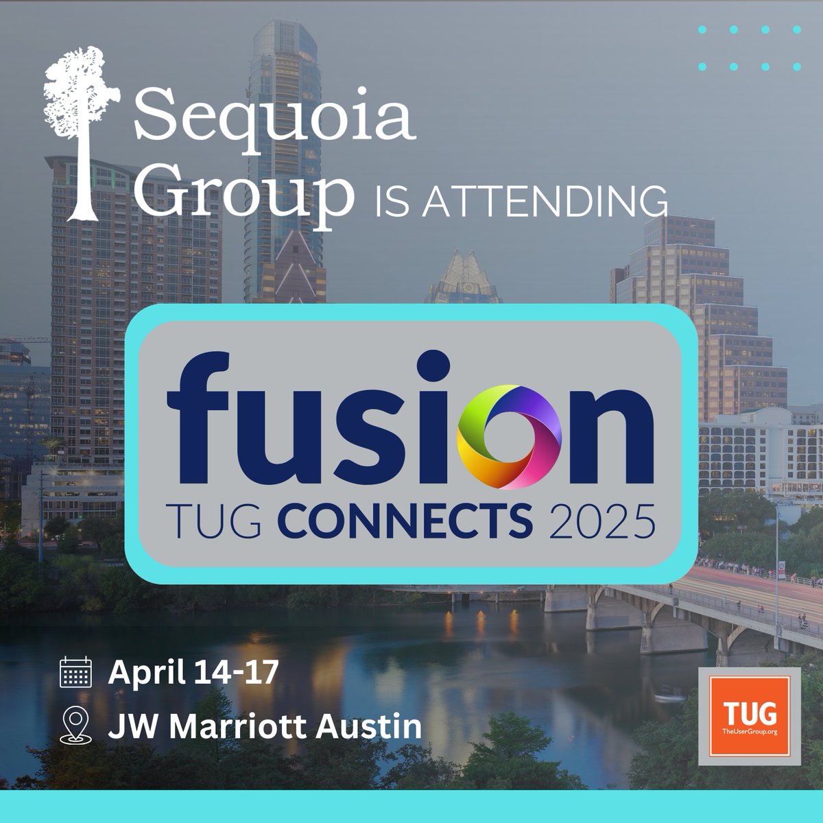 Sequoia_Group's tweet photo. We're heading to Fusion: #TUGCONNECTS 2025 — excited to see you there!

Looking forward to connecting with peers, learning from industry leaders, and exploring innovations in distribution and supply chain technology.

#SequoiaGroup #InforWMS #Distribution #Infor https://t.co/qsoovhJx57