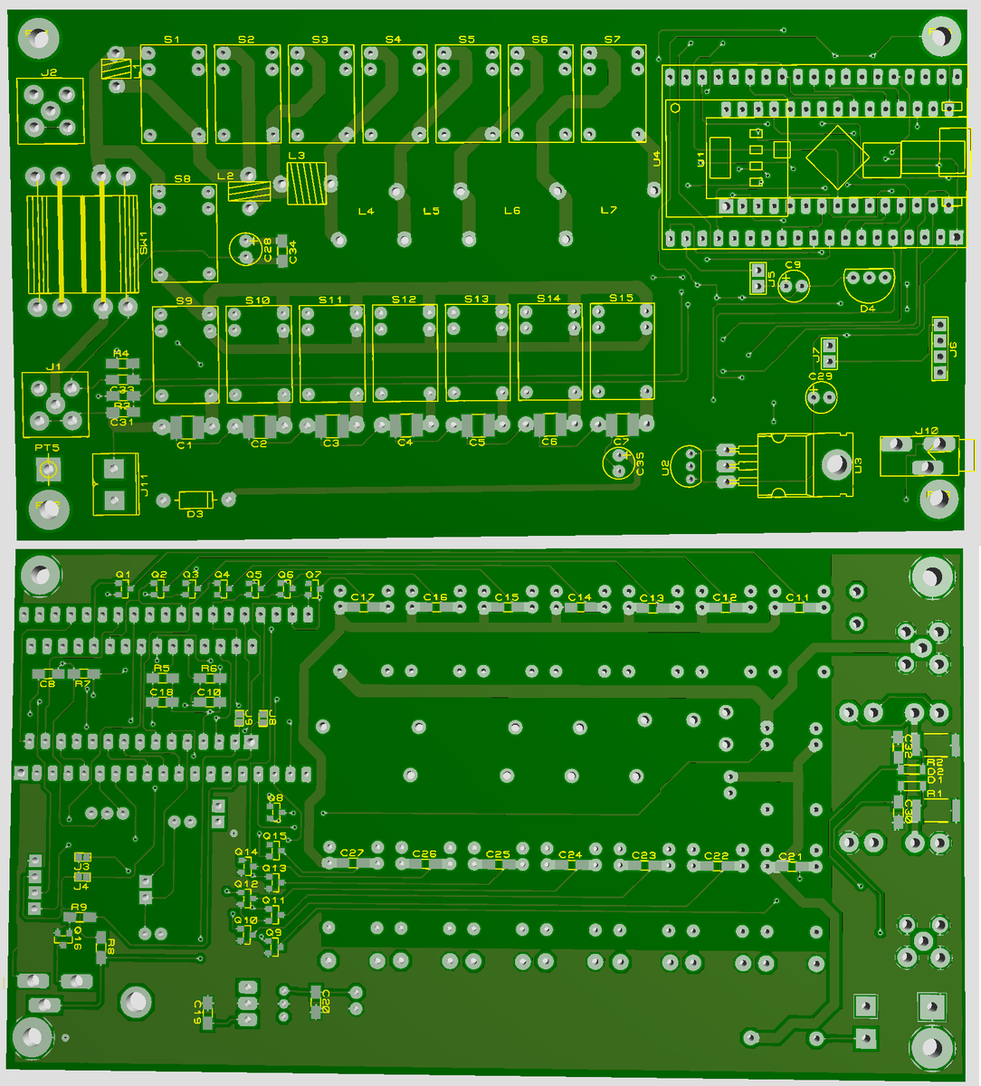f4goh's tweet photo. ATU-100 redraw. Code 100% oriented object. atmega328P or ESP32. Soon... https://t.co/E4GUoDCxEU