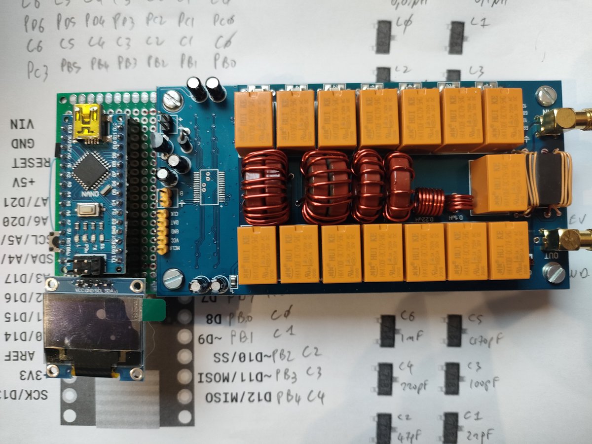 f4goh's tweet photo. ATU-100 redraw. Code 100% oriented object. atmega328P or ESP32. Soon... https://t.co/E4GUoDCxEU