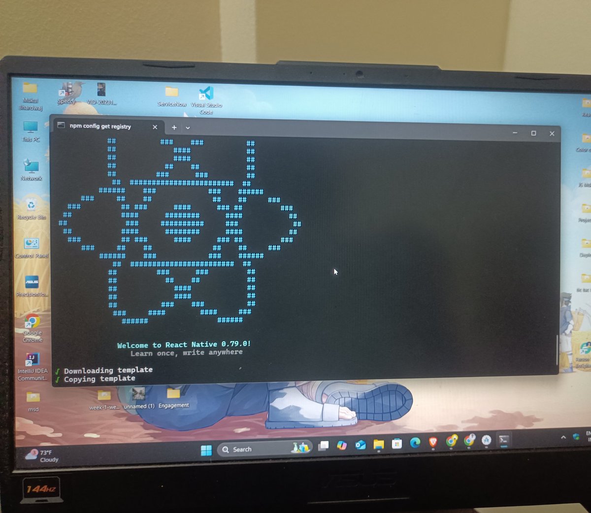 hatake7120's tweet photo. Started learning ReactNative today !
Long way to go 
#MyDevJourney #100DaysOfCode https://t.co/OEYs3OdQAR