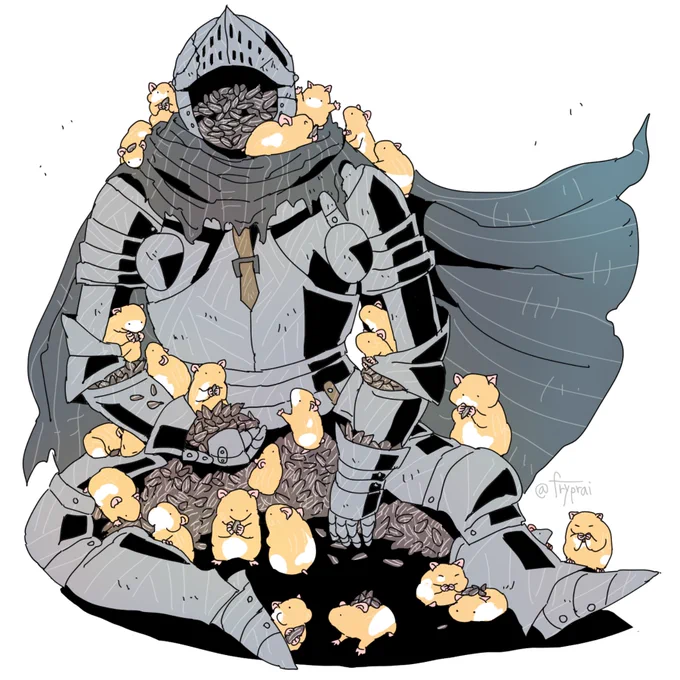 An armor and hamsters#drawing 
