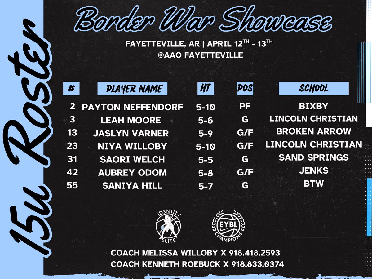 Check us out this weekend !!! Locked in and ready. 🔓🏀
4/11
8 am 
10:10 AM
4/12
12:20 PM