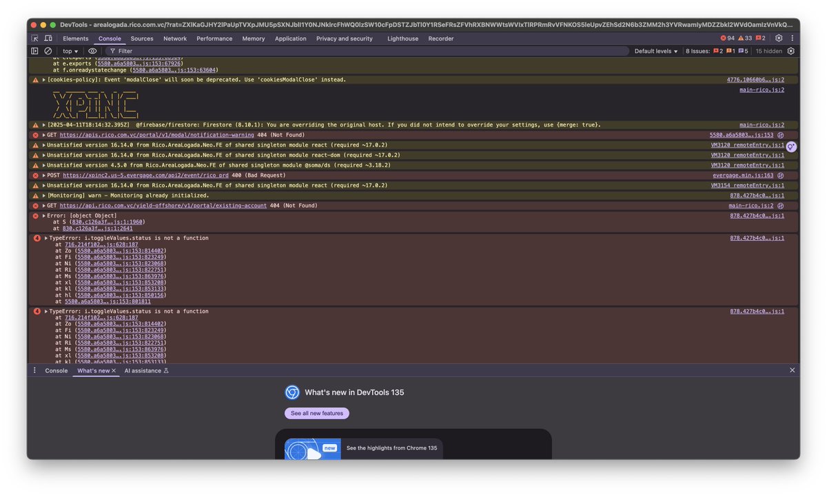 glauberlima's tweet photo. @ricocomvc  estão em WR agora, pra resolver esse problema de PROD? Desde ontem tá com esse monte de erro no site e não renderiza direito. https://t.co/xaaFk5vnI6