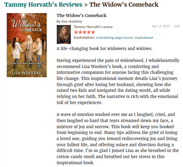 Tammy Horvath (@thorvathauthor) on Twitter photo I absolutely loved this book by the talented <a href="/LisaLMWoolery/">Lisa LeMaster Woolery</a>. Here's my review.
#welovememoirs I absolutely loved this book by the talented <a href="/LisaLMWoolery/">Lisa LeMaster Woolery</a>. Here's my review.
#welovememoirs