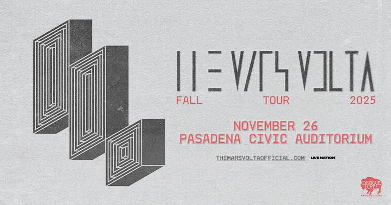 Pasadena Civic Aud. (@pasadenacivic) on Twitter photo JUST ANNOUNCED: <a href="/themarsvolta/">THE MARS VOLTA</a> is coming to Pasadena Civic Auditorium on November 26th. Grab your tickets next Friday, April 18 (10 AM Local). See you there! JUST ANNOUNCED: <a href="/themarsvolta/">THE MARS VOLTA</a> is coming to Pasadena Civic Auditorium on November 26th. Grab your tickets next Friday, April 18 (10 AM Local). See you there!