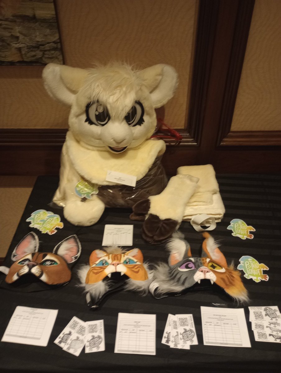 Need a therian mask or fursuit? Come check out my art show table at TFF! 💕 #TFF2025 #texasfurryfiesta #fursuit #therian