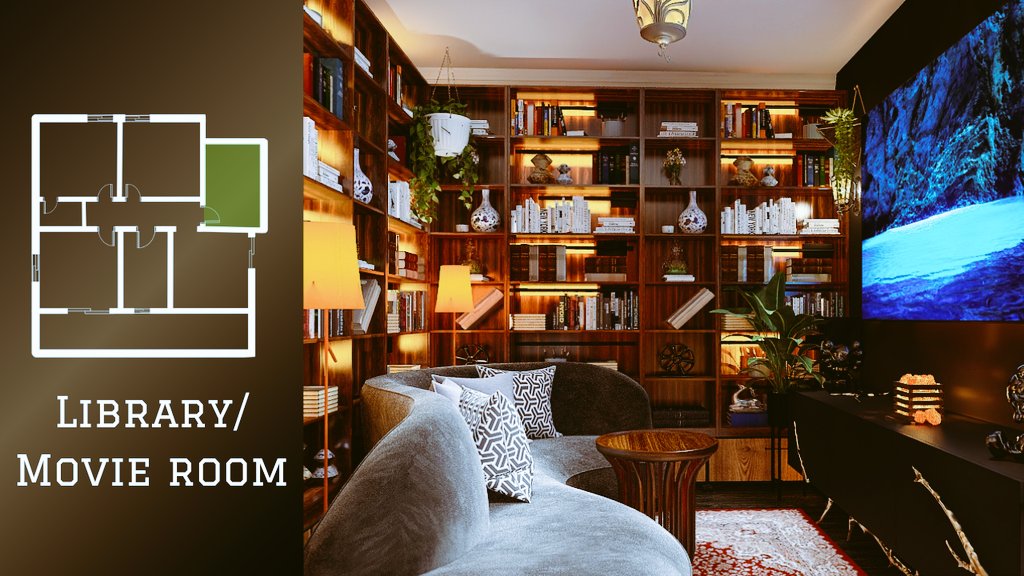 OfidoChiagoziem's tweet photo. Home library/Home theater, 3d rendering
#interior #3dinterior #interiordesigner https://t.co/La7CaCyTPv