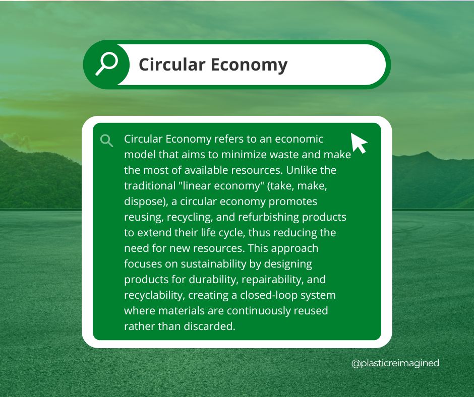 Embracing the Circular Economy means less waste, more reuse! ♻️ Let's keep resources in the loop and reduce our environmental impact. 🌍

#CircularEconomy #Sustainability #PlasticReimagined #ReduceWaste