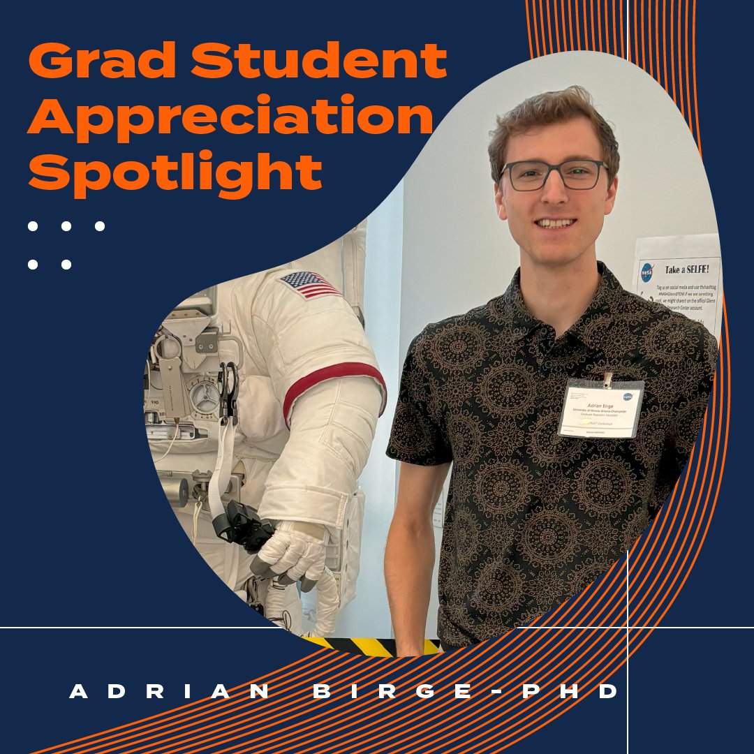 GRADUATE STUDENT APPRECIATION WEEK: As the Chair of Graduate Recruitment, a student position for MatSE Spring 2025 Prospective Ph.D. Visits, Adrian Birge is at the forefront of recruiting exceptional students into MatSE graduate programs.