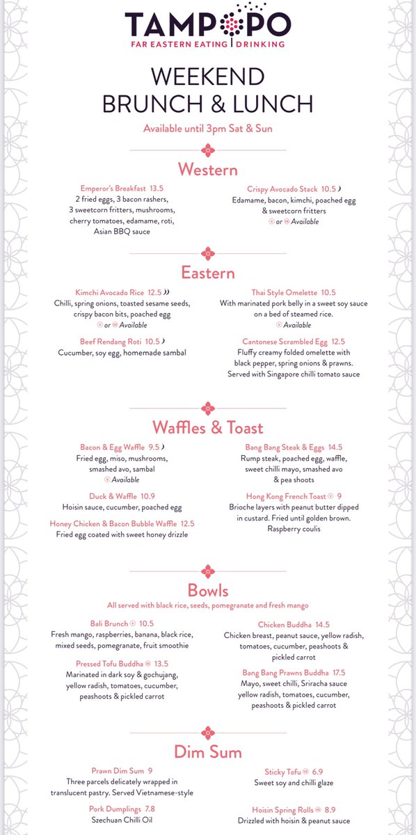 TampopoFox's tweet photo. Don’t forget 50% off weekend brunch dishes  Tampopo Restaurants if you order before midday every weekend in April. It’s very tasty honest! We’re open from 10:30. https://t.co/0b1CYOrpyG