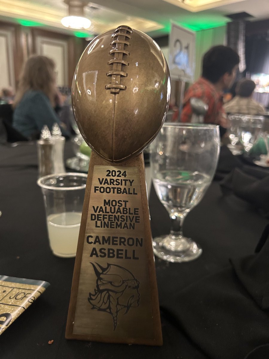 To go from starting football my Freshman year and maybe playing a hand-full of plays. To starting Varsity my Junior Year.  I was beyond humbled to receive this award my Junior Year from my Team and Coaches.  But we can't rest now, we have to get out there and work even harder.