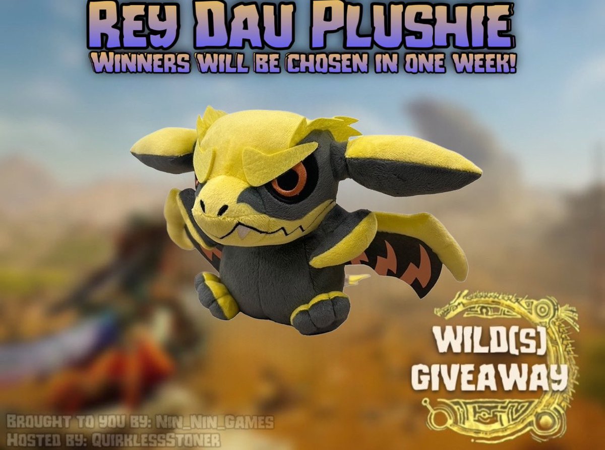 Monster Hunter Jhokes (@quirklessstoner) on Twitter photo 🚨 ATTENTION HUNTERS 🚨
Nin Nin Game and I have partnered up to bring you a new shocking giveaway for a Rey Dau plushie! ⚡️
Rules:
1️⃣ Follow <a href="/Nin_Nin_Game/">The Japanese Games & Hobby import specialist 🇯🇵</a> and myself
2️⃣ RT + like this post
3️⃣ Comment a monster you want to see return in Wilds
The giveaway is international so 🚨 ATTENTION HUNTERS 🚨
Nin Nin Game and I have partnered up to bring you a new shocking giveaway for a Rey Dau plushie! ⚡️
Rules:
1️⃣ Follow <a href="/Nin_Nin_Game/">The Japanese Games & Hobby import specialist 🇯🇵</a> and myself
2️⃣ RT + like this post
3️⃣ Comment a monster you want to see return in Wilds
The giveaway is international so