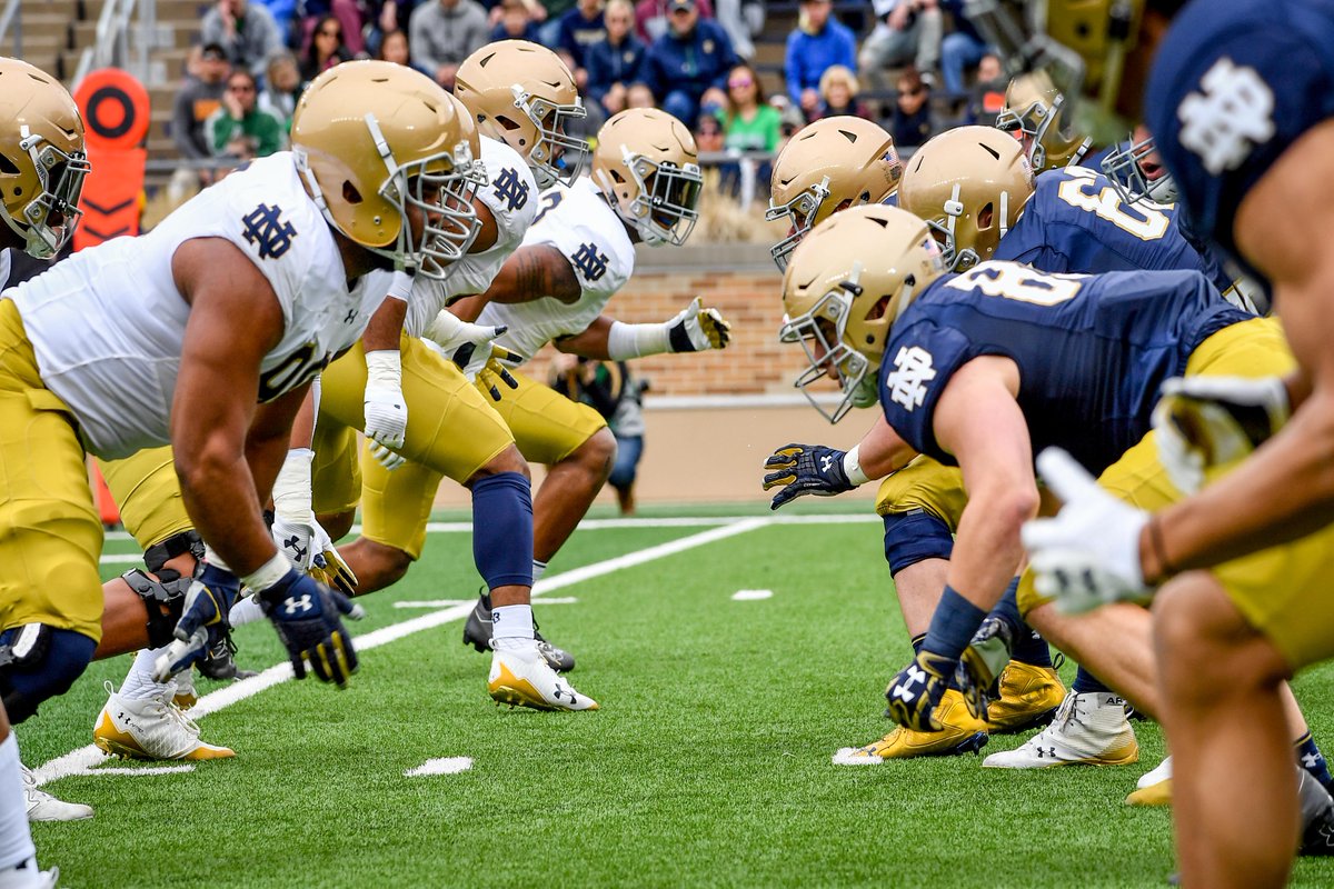 And we're back! Blue-Gold Game details below:

🚗 Parking: We encourage parking to begin at 11:00 a.m.
🏈 Kick-off time: 2:00 p.m.
🌤️ Temperature: 56 degrees
⚠️ ND Alert: Text UNDBLUEGOLD to CAMPUS (226787) for emergency communications
🏟️ Stadium Policies: go.nd.edu/BlueGoldGame20…