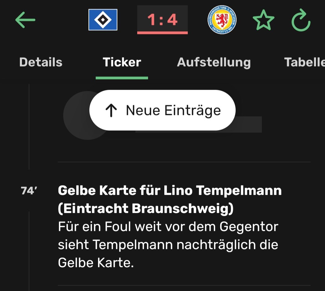 Interimsposter's tweet photo. Lino Tempelmann ist in Braunschweig so krass, er darf sogar 2x gelb bekommen, ohne gelb-rot zu erhalten.
#hsvbtsv https://t.co/JdnEcfC7An