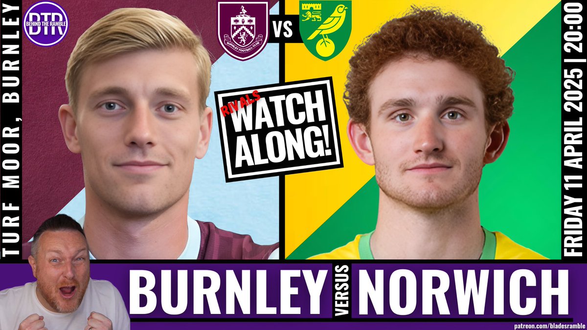 📺👇🏻RIVALS WATCHALONG!!!👇🏻📺

No Josh Sargent-WE DON’T CARE!!*

Join me and <a href="/Jclayton94/">Jordan Clayton</a> LIVE on BTR at 7:45pm for Burnley vs Norwich!!!

Up the Canaries!!

*we definitely care

See you there!👇🏻
youtube.com/live/kRae1mlX6…