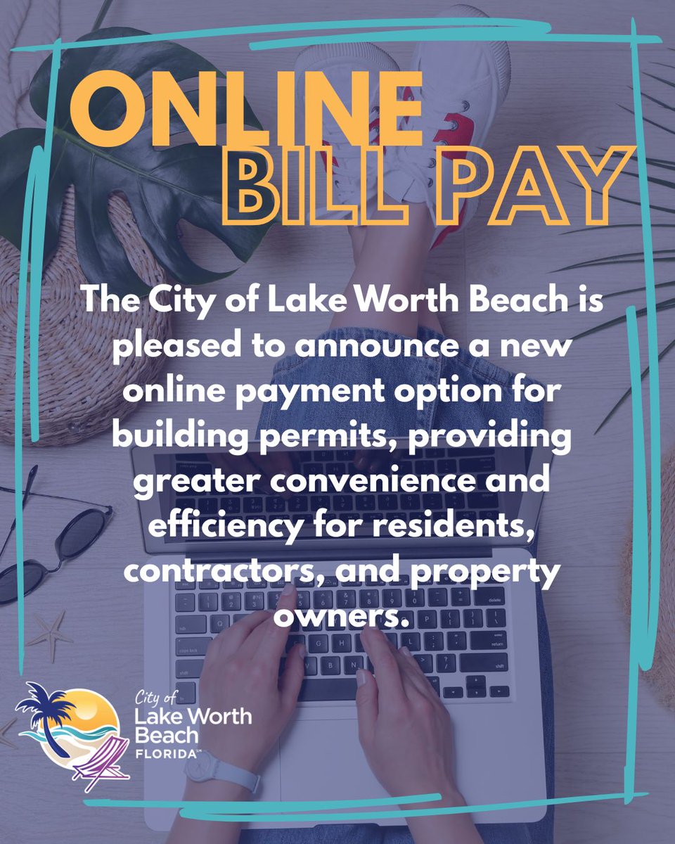 📣 City of Lake Worth Beach Now Offers Online Bill Pay for Building Permits

The City of Lake Worth Beach is pleased to announce a new online 💻payment option for building permits. 

Click the link to learn more lakeworthbeachfl.gov/news/city-of-l…