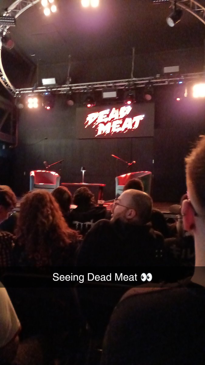 TheRealAmaymon's tweet photo. About to see @deadmeatjames and @carebecc holy shit! https://t.co/A5YSrGukZx