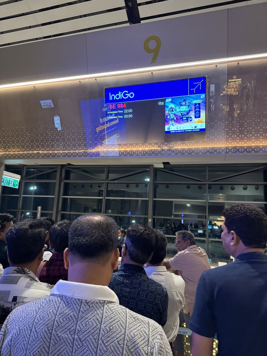 ramanathan84's tweet photo. @IndiGo6E flight scheduled at 10.00 pm; delayed 2 hrs and rescheduled at 00.00 hrs.. not its 11:55 pm boarding has not started. No answer in the gate… what’s happening???? https://t.co/qXkE1wFL6a