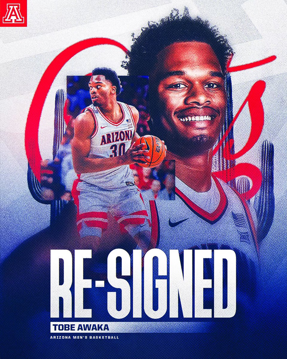 ArizonaMBB's tweet photo. Tobe has re-signed and will be BACK next season 🐻⬇️ https://t.co/Mz3MSW6HEG