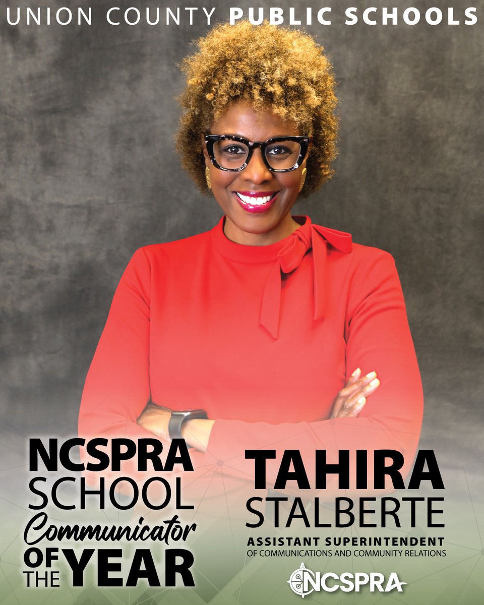 Congratulations to #UCPS Assistant Superintendent of Communications and Community Relations Tahira Stalberte, who was honored today with the <a href="/NCSPRA/">NCSPRA</a> School Communicator of the Year award! <a href="/AGHoulihan/">Andrew G. Houlihan</a>
