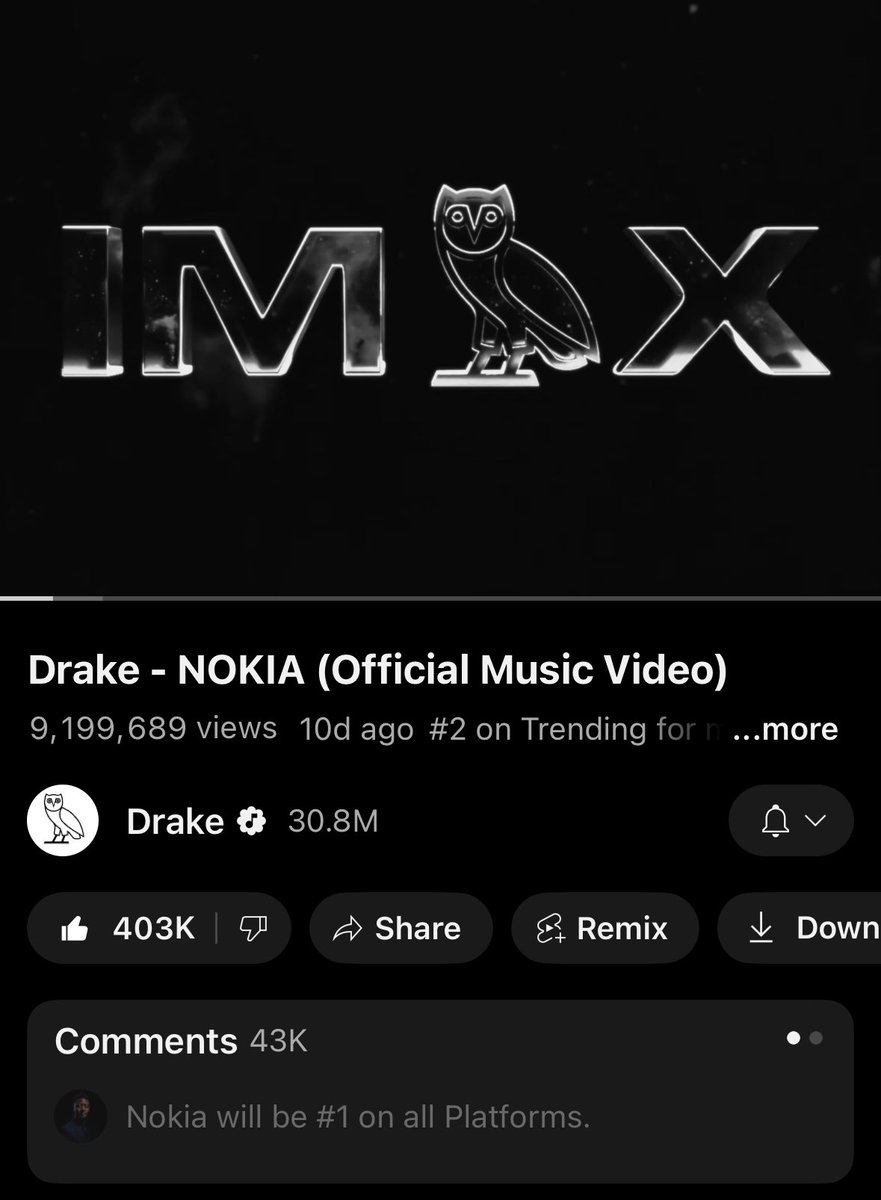 hiphopunison's tweet photo. Luther dropped 2 hours ago, 800K views but 20K comments already and 250K likes. Drake NOKIA has 9M views 40K comments and 403K likes. In other words, unless humans have such different behavior pattern on both videos…. 9M = 400K likes yet 800K views = 248K likes??? Haha DON’T BE DUMB. It’s so obvious at this point 🤣