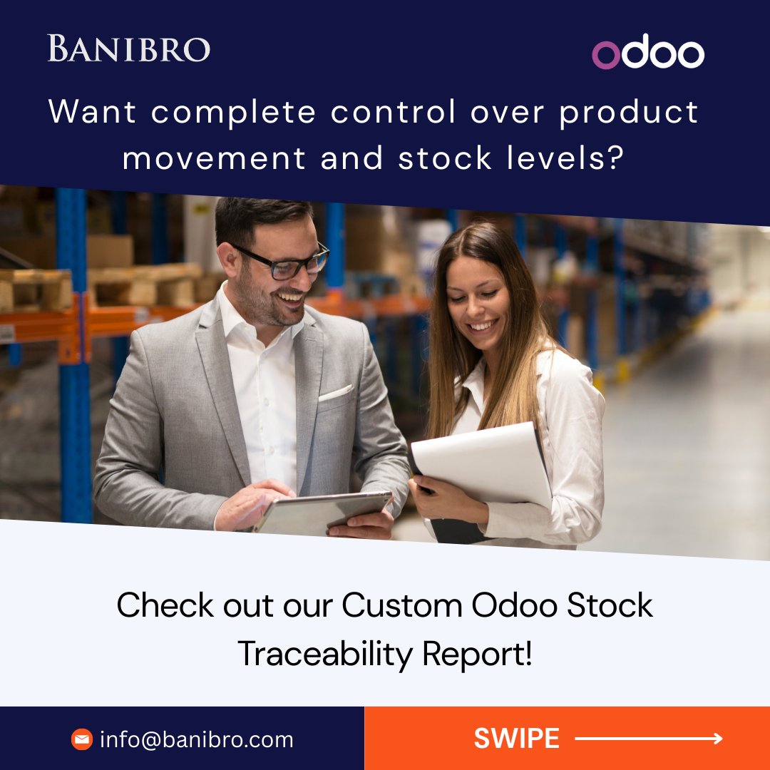 BanibroIT's tweet photo. Want full control of your stock movement?

✅ Try our Custom Odoo Stock Traceability Report!

📦 Track product flow across all locations
📊 See real-time opening/closing stock

Streamline your inventory now!

#Odoo #Inventory #ERP #BusinessTools #odoomanufacturing #customodooerp https://t.co/Z9U5PFDXYU